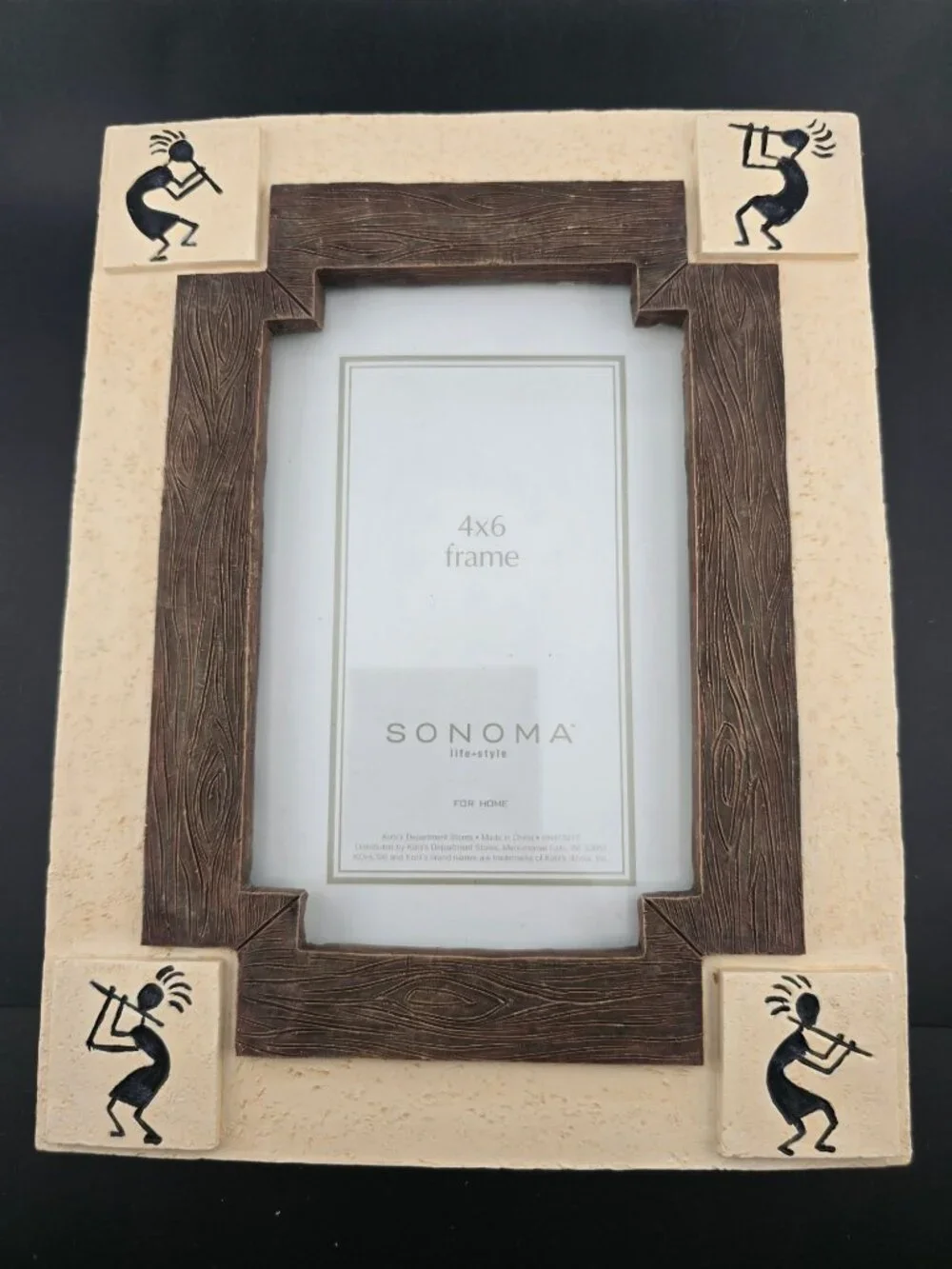 NWB Sonoma Lifestyle 4x6 Kokopelli Design Picture Frame Vacation